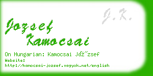 jozsef kamocsai business card